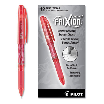 Pilot® Frixion Point Erasable Gel Pen, Stick, Extra-fine 0.5 Mm, Red Ink, Red Barrel freeshipping - TVN Wholesale